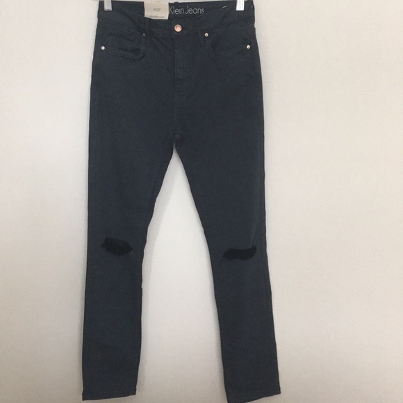 CK women's blue serré à la cheville ankle skinny - Picture 1 of 8